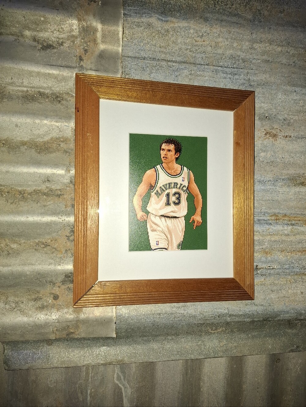 8 Bit Steve Nash Retro NBA Dallas Mavericks Framed Art Print By Neon Nicho